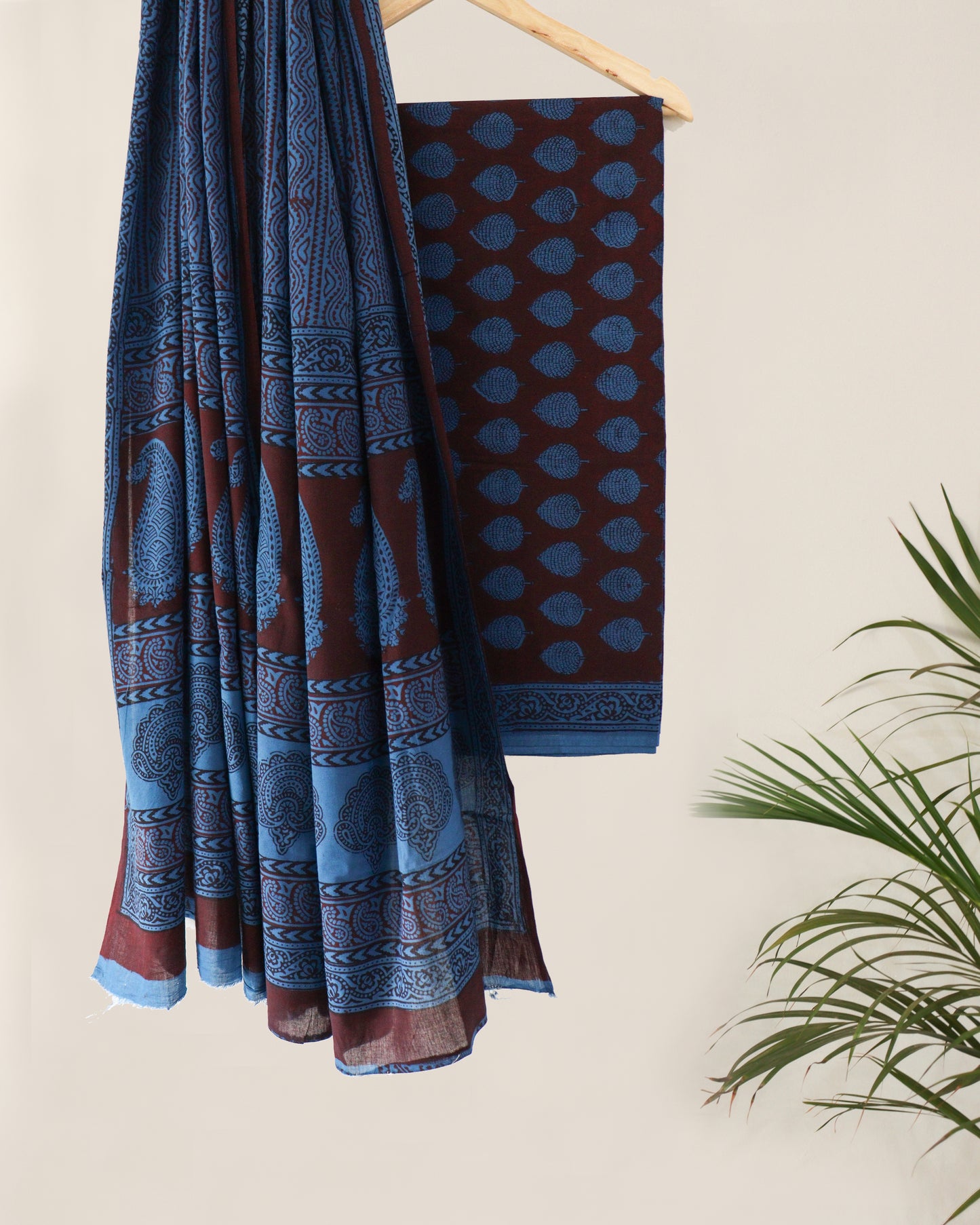 Blue marigold bagh suit