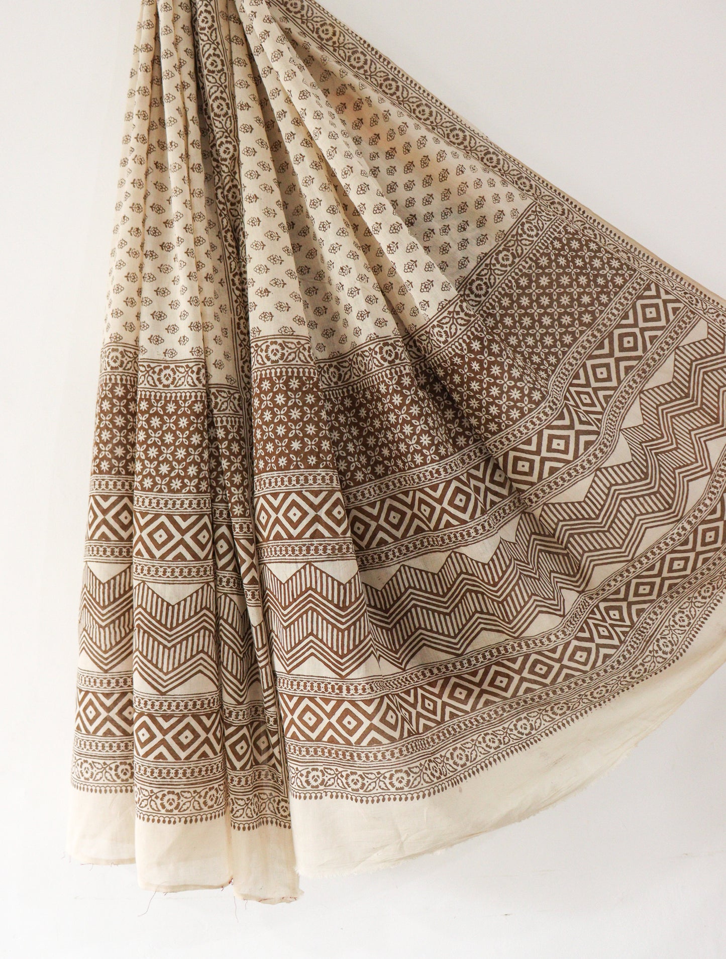 Black paisley cotton bagh