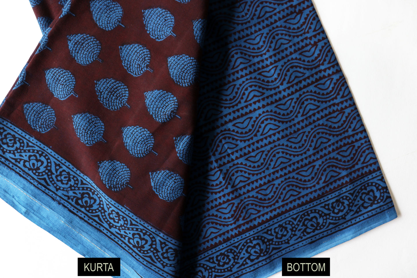 Blue marigold bagh suit