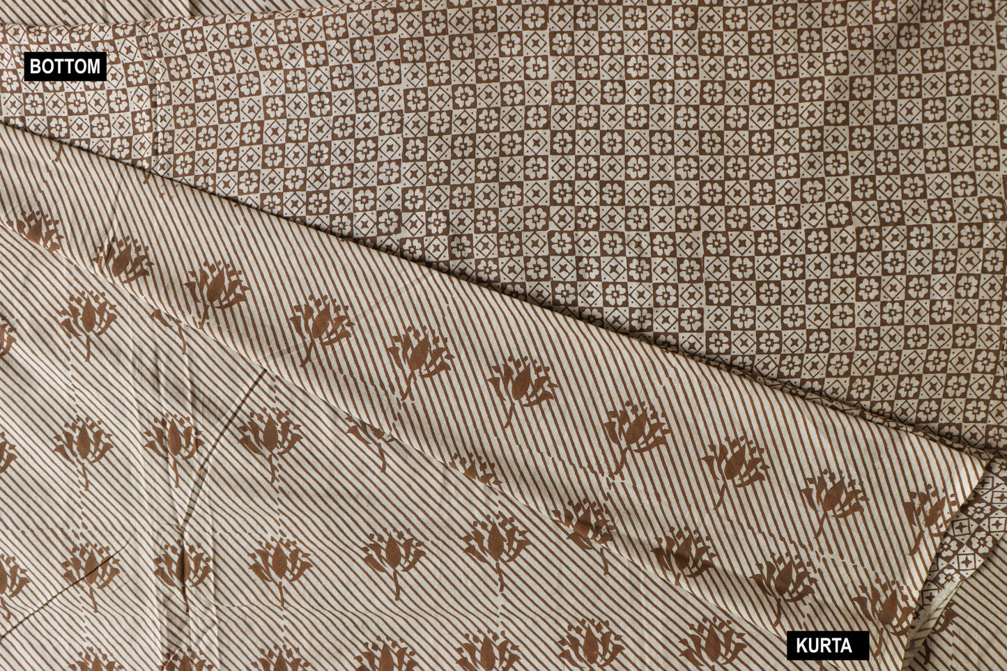 lotus cotton bagh suit (ochre)