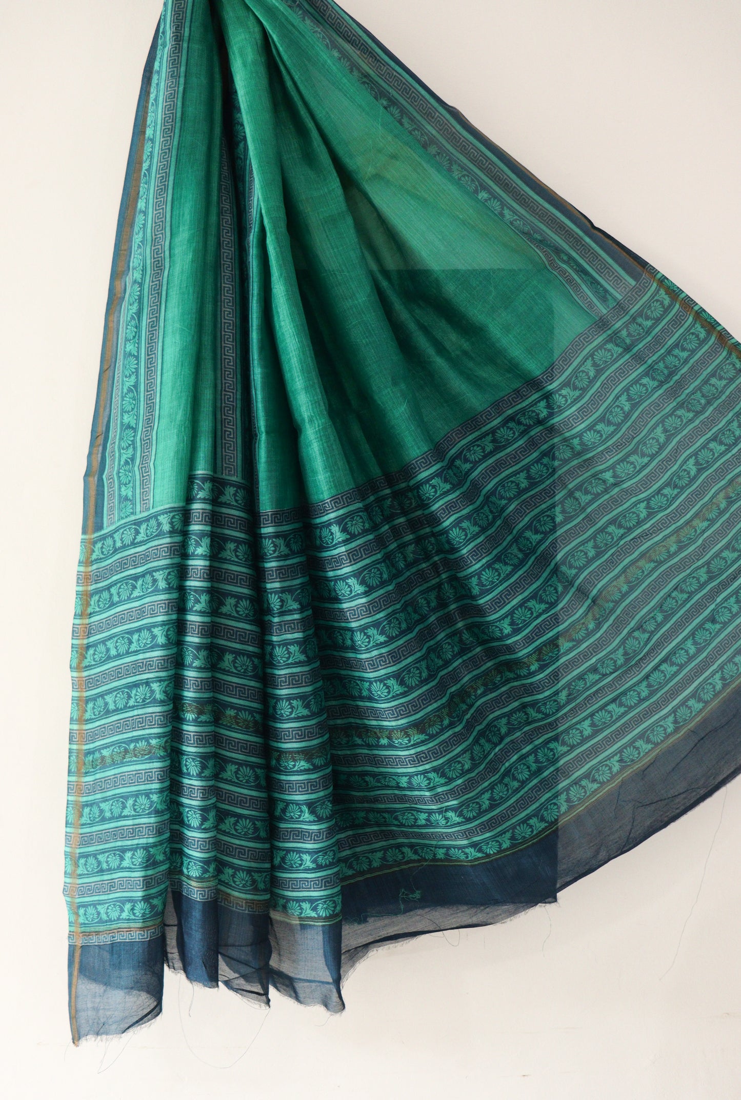 Green chanderi banarsi butta suit