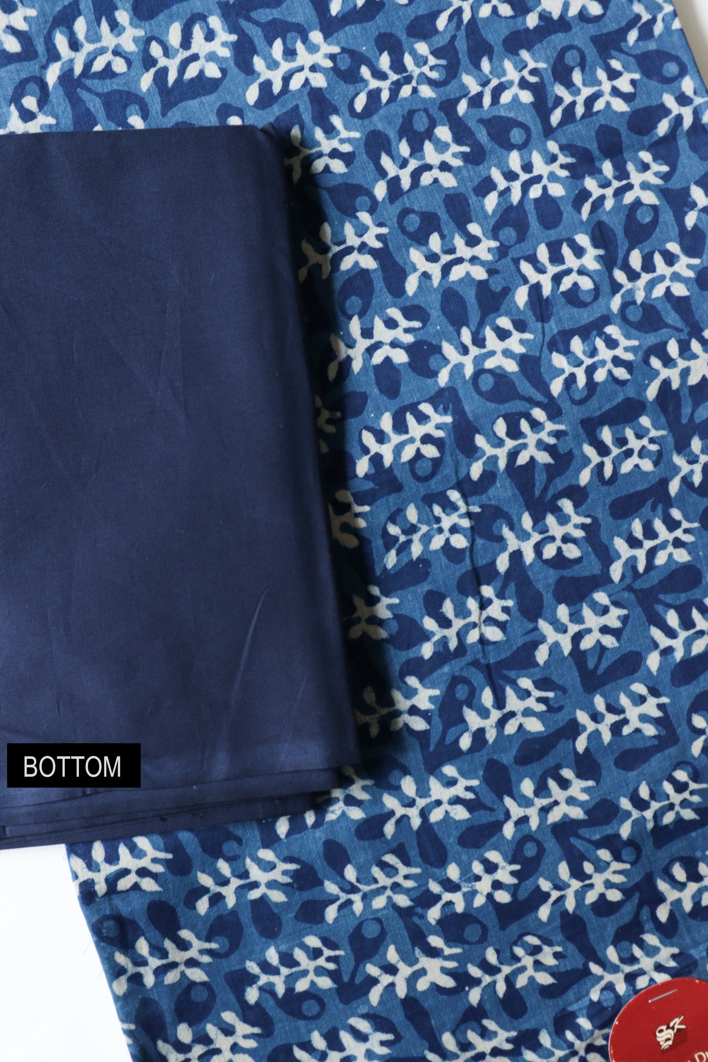 indigo butta chanderi suit