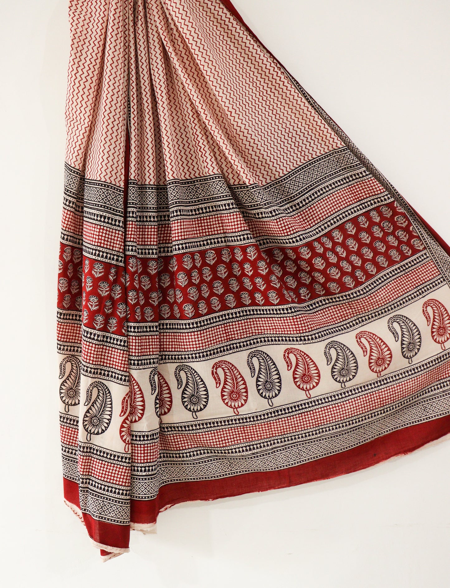 Maroon butta bagh print suit