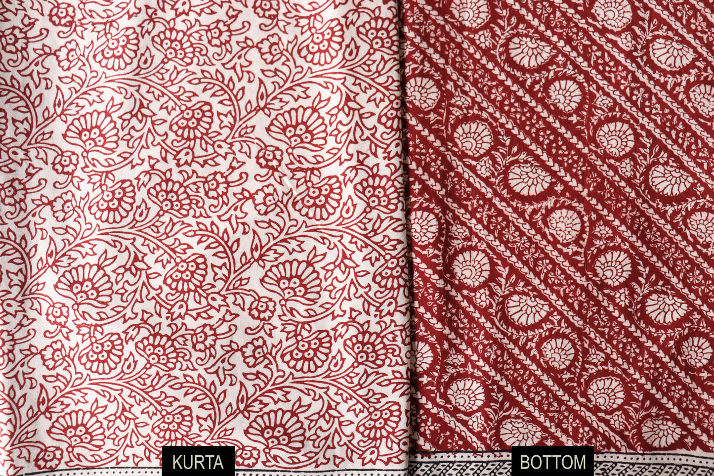 Maroon floral jaal bagh suit