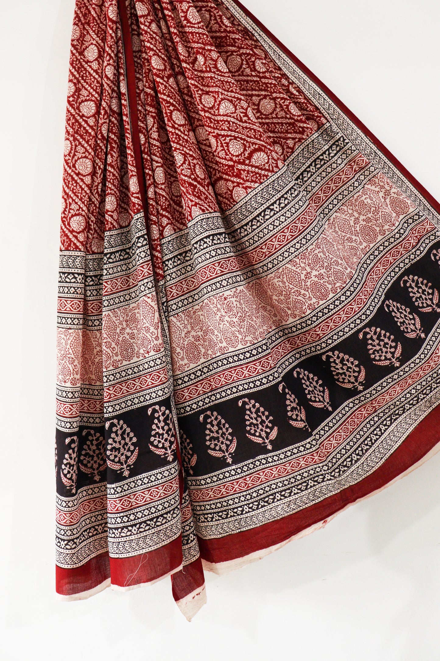 Maroon floral jaal bagh suit