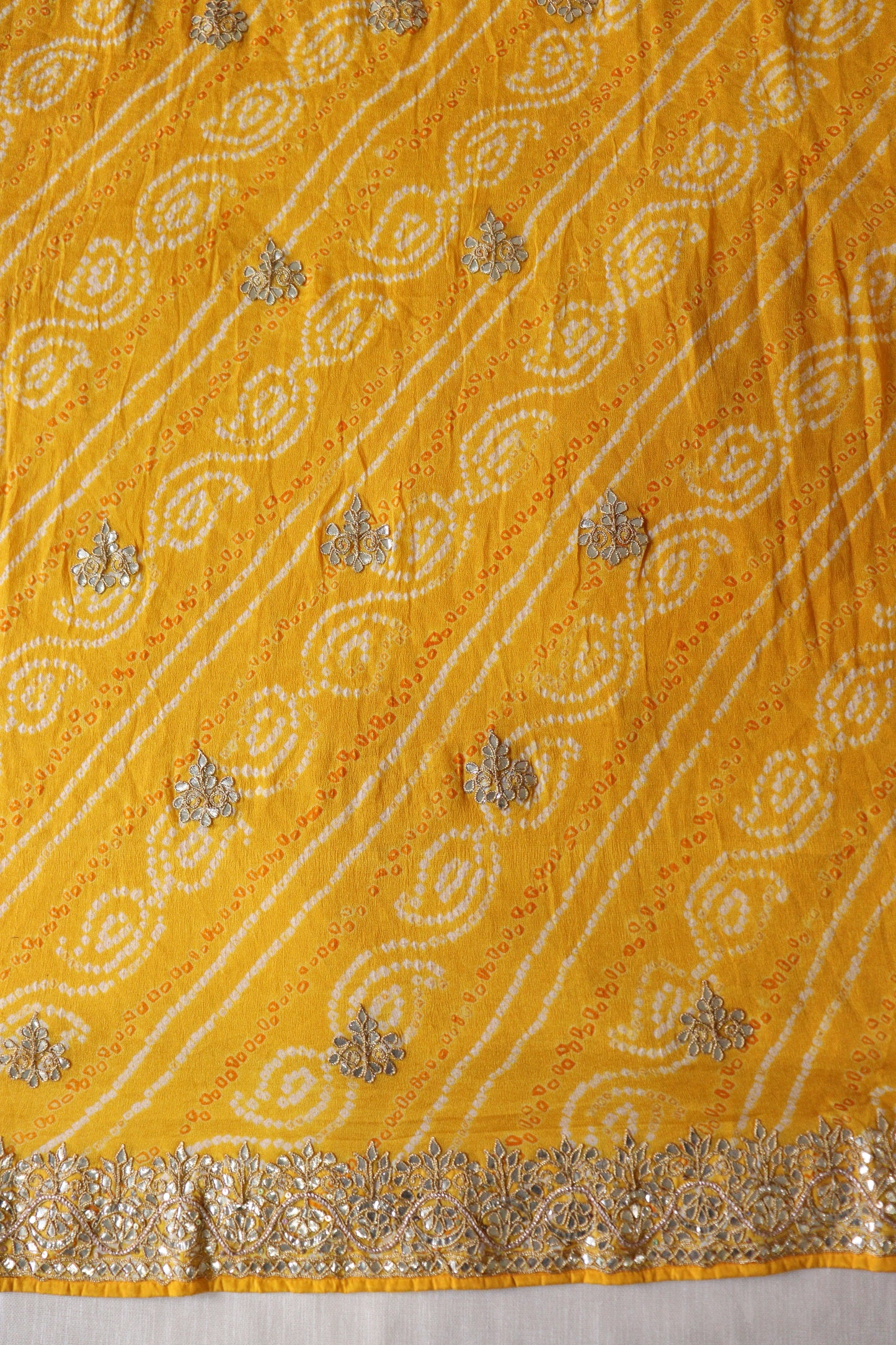 Yellow bandhani suit