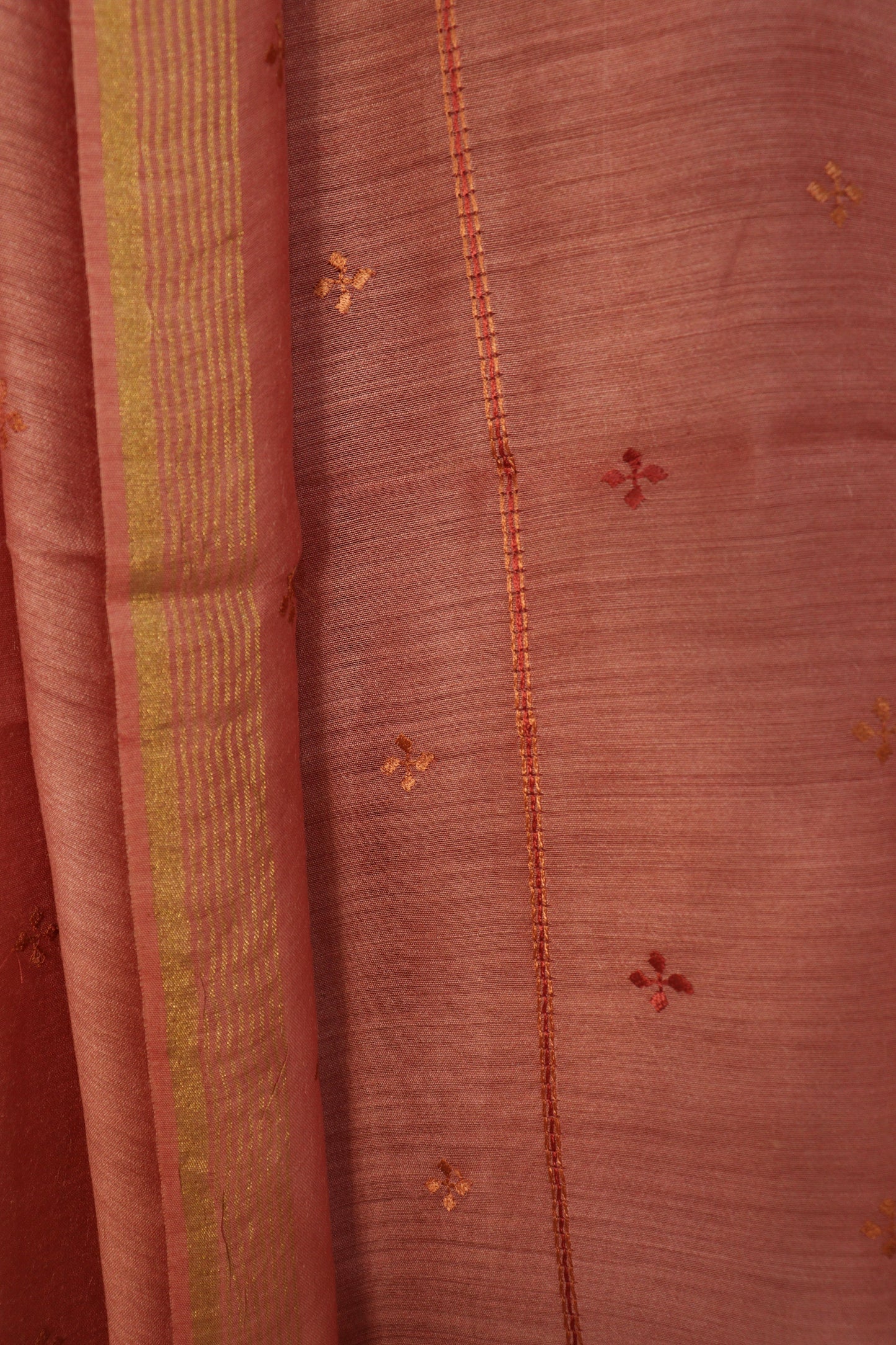 Pink Moonga Tussar Suit