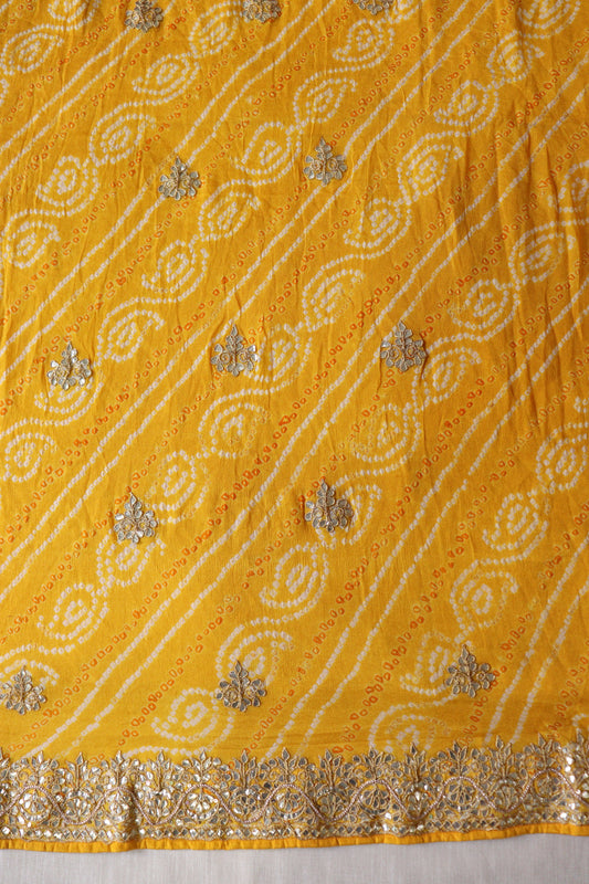 Yellow bandhani suit